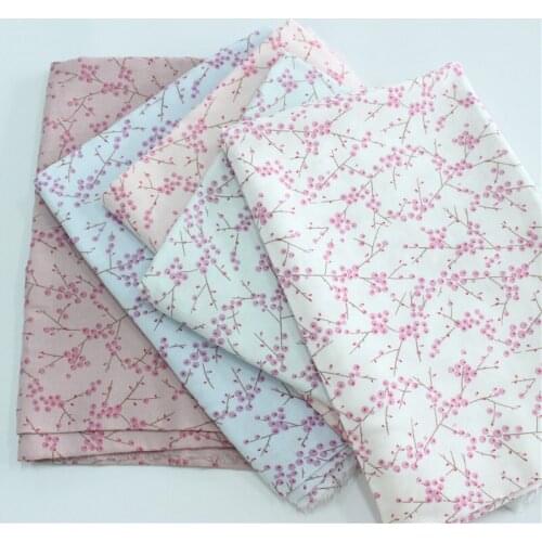 Printed Flower Kids Twill Cotton Fabric,Patchwork Cloth,DIY Sewing Quilting Fat Quarters Fabric for Baby&Child 100x145cm