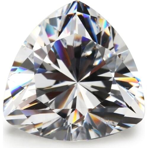 Size 3x3mm~12x12mm AAAAA Trillion Shape Synthetic Cubic Zirconia Stones White CZ Gems