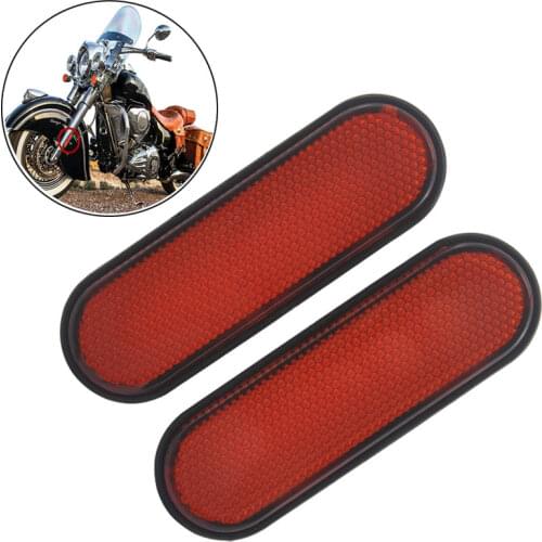 Motorcycle Red Reflector Reflective Sticker Plastic fit for Harley Honda Yamaha Suzuki Triumph Dirt Bikes ATV Safety Sticker