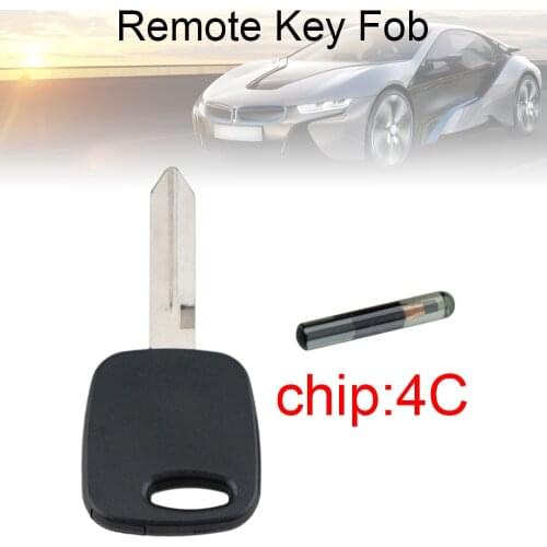 Universal Black Durable Uncut Blade Blank Car Replacement Key Ignition with ID4C Chip HO03-PT Fit for Ford Escape Focus