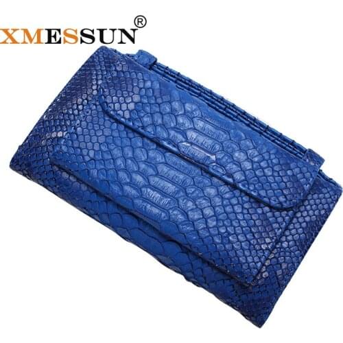XMESSUN Fashion Cow Leather Day Clutch Shoulder Cross-body Bag Crocodile Pattern Genuine Leather Clutch Chain Womens Handbags