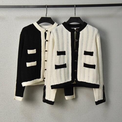 Korean Style Womens High Quality 85%Wool O-neck Knitted jackets Hot Fashion Elegant cardigans coat C895