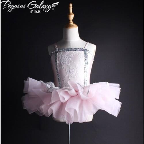 Girls Ballet Tutu Dance Costume Pancake Kids Gymnastic Dancing Dress Ballet Leotards Women Ballerina Dance Dress B-6301