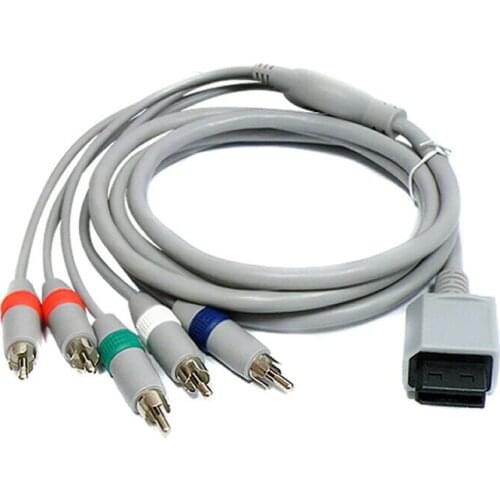 1.8m HDTV Audio Video AV 5RCA Cable for Nintendo Wii Wii U Component HDTV AV Audio Adapter for Wii U Console Cord AV Game Cable