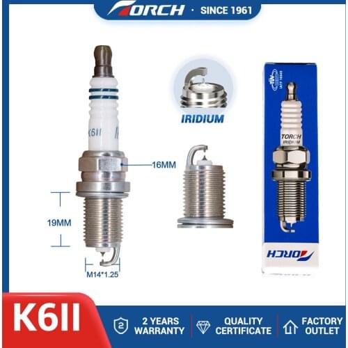 1PCS NEW Car Candles Power TORCH K6II Double Iridium Spark Plugs Fit for SUBARU OUTBACK 2.5L -2009 EJ25