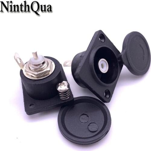 1pcs Covered Copper RCA jack Electric Car Charger Plug Female Connector AV Audio Plug-in Power Amplifier Socket