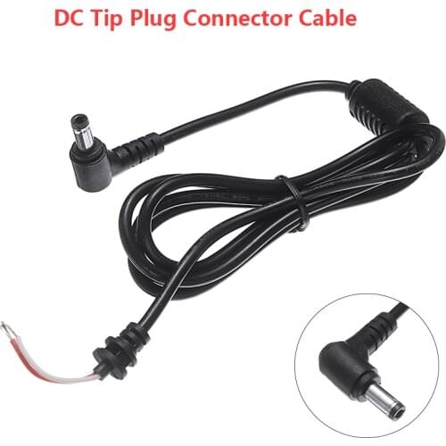 1pc Professional 90 Degree Right Angle Black Cable 5.5x2.5mm DC Tip Plug Connector Cable Cord For Toshiba Asus Laptop Adapter