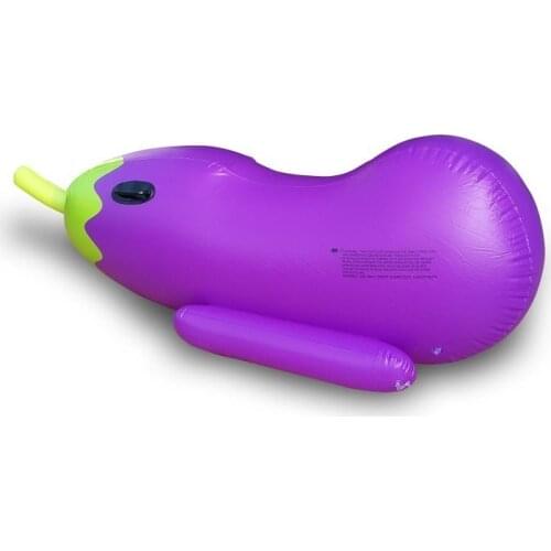 1 pcs Thickened PVC inflatable eggplant mount inflatable eggplant floating bed retail