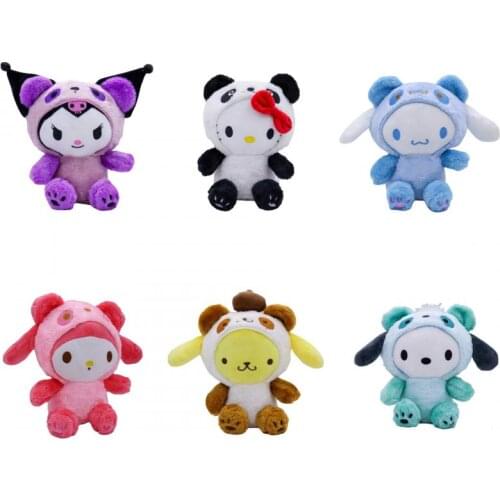 6 models Cartoons Kawaii Plush Doll Melody Cinnamoroll Dog Purin Cosplay panda Cute Plush Doll Toy 20cm
