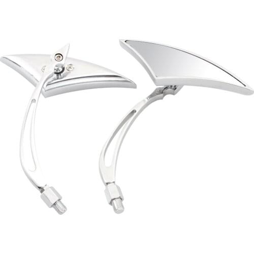 8mm&10mm Triangle Rearview Mirror Handlebar Mount Side Mirror For Harley Honda Suzuki Yamaha Cruiser Chopper Street Bike