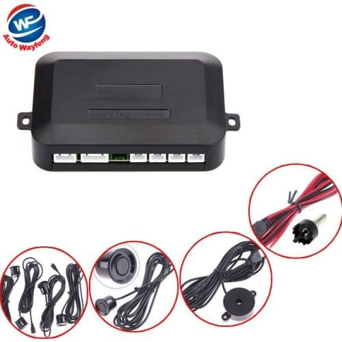Factory Price 12V Car Parking system Reverse Backup Radar Sound Alert + 4 Sensors silver or Black free shipping Wholesale R2