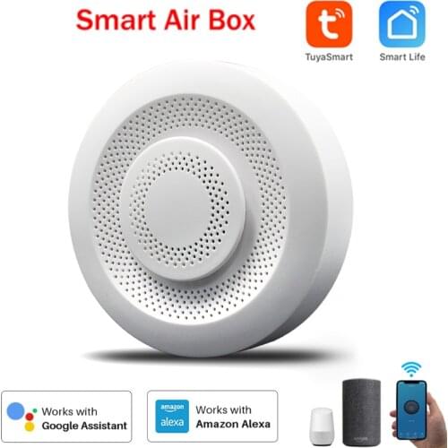Tuya Wifi Carbon Dioxide Sensor CO2 Detector Air Quality Tester Formaldehyde Detector Humidity Sensor Automation Alarm Detector