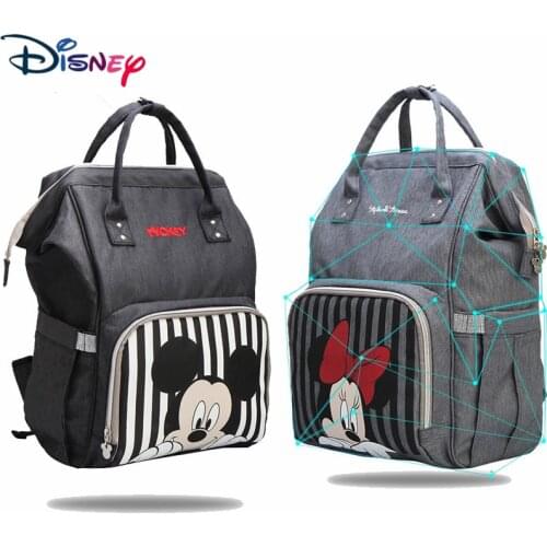 Disney mommy diaper bags with USB heater Insulation Backpack mickey minnie Water-proof Mummy Diapers Backpacks 2 hooks DPB12