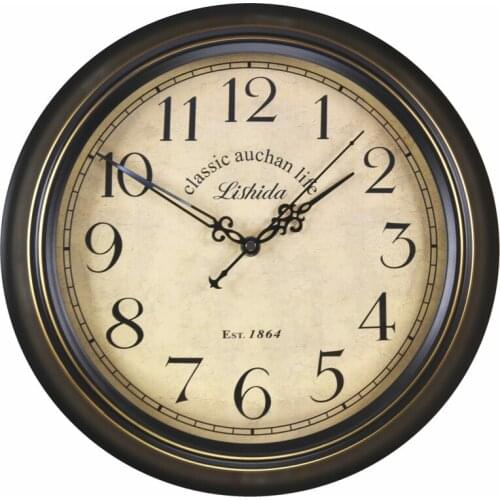 European Retro Silent Wall Clock Living Room Antique Roman Vintage Wall Watch American Rustic Reloj Pared Bedroom Decor AB50ZB