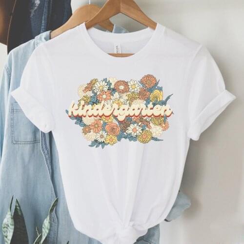 Funny Kindergarten Teacher Print Harajuku Top O-collar Short Sleeved Casual Ladies Basic Women T-shirt Girl,Drop Ship