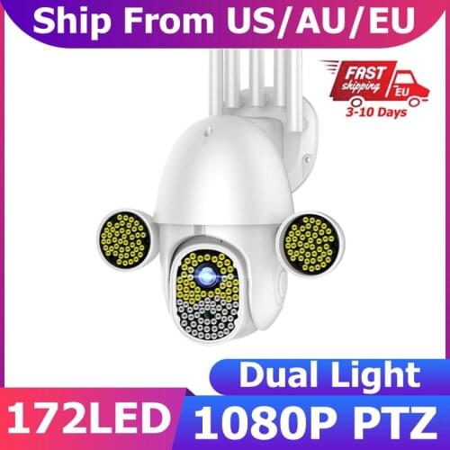 GUUDGO 172 LED 1080P 2MP wifi IP Camera Outdoor Speed Dome Wireless Wifi Camera 360° Pan Tilt Zoom IR Network CCTV Surveillance