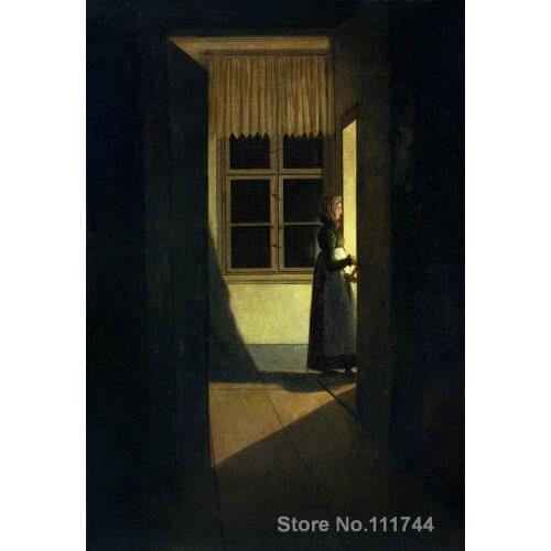 Oil painting of landscapes Woman with a candlestick by Caspar David Friedrich art High quality Handmade