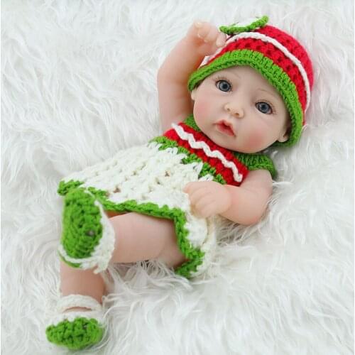 KAYDORA 10 inch 25cm Reborn bebe lol Mini cute doll Newborn lifelike Dolls Full Body Silicone For Toys Gift best Christmas gift
