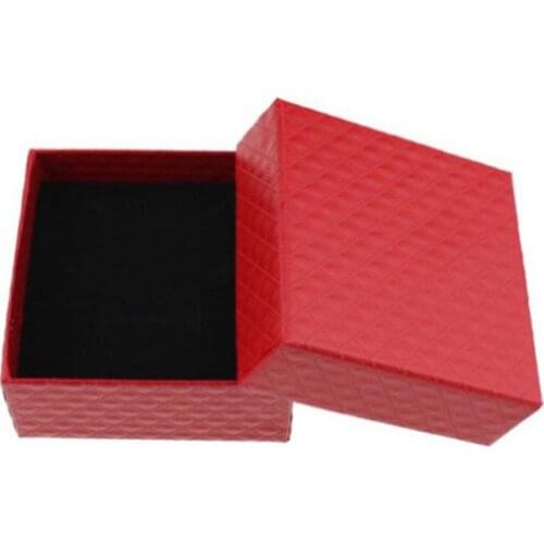 Square Jewelry Gift Box Solid Color Ring Necklace Earring Bracelet Paper Boxes Diamond Pattern Boxes Fashion Jewelry Accessories