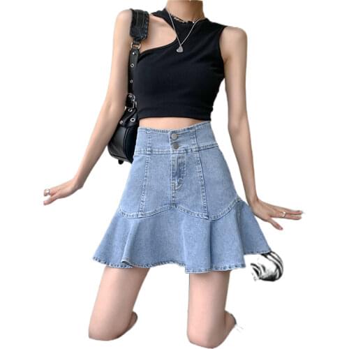 LYFZOUS Denim Skirts For Women