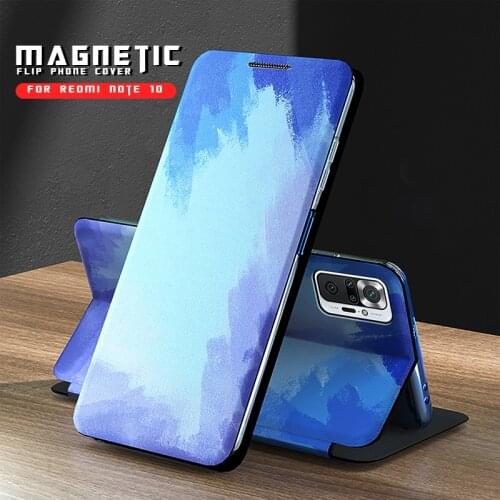 Magnetic Leather Stand Flip Case For Xiaomi Redmi Note 10 9 8 7 Note10 Pro 9T 9a 9c 8a 7a Note 8T Phone Cover Coque