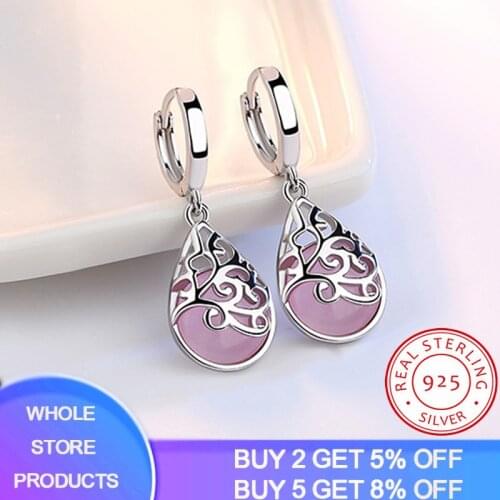 YANHUI 925 Sterling Silver Moonlight Opal Tears Totem Earrings Gift pendientes oorbellen boucle d'oreille femmes New VES6568