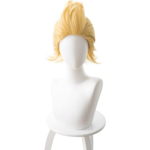My Hero Academia Cosplay Million Golden Short Wig Cosplay Boku no Hero Academia Synthetic Hair Party Wigs Halloween Cospaly