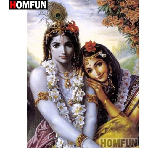 HOMFUN Full Square/Round Drill 5D DIY Diamond Painting "Character couple" Embroidery Cross Stitch 5D Home Decor A16373