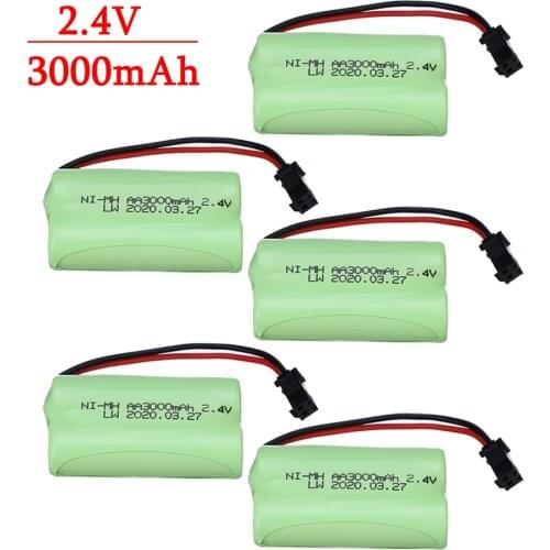2.4v 3000mah NiMH Battery For Remote control racing trucks tanks Robot Boat Gun AA 3000mah 2.4v Rechargeable Battery for rc car