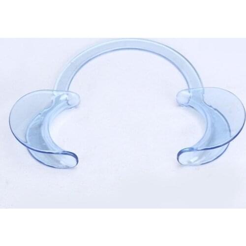 Dental Orthodontic Cheek Retractor Teeth Whitening Cheek Retractor C Type Clear Blue Large And Small Size 1 Piece Mouth Opener