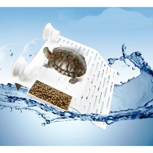 Aquatic Reptile Basking Platform Turtle Ramp Terrace Floating Island Tortoise Habitat with Suction Cups островки для черепах