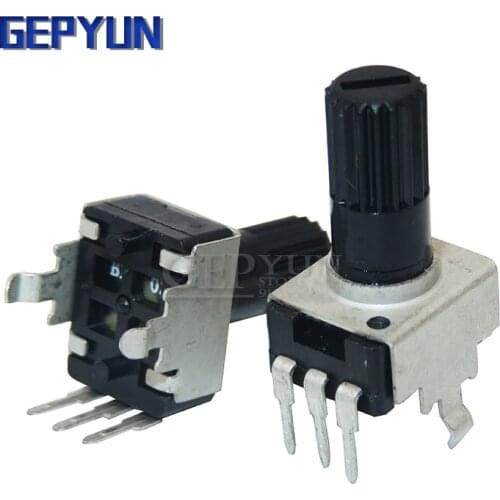 10pcs RV09 Vertical 12.5mm Shaft 1k 2k 5k 10k 20k 50k 100k 0932 Adjustable Resistor 9 Type 3pin Seal Potentiometer Gepyun