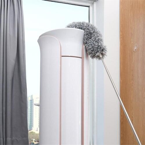 Retractable Dust Duster Ultra-Long 0.8-2.5m Microfiber Brush Household Stainless Steel Arbitrary Bending Gap Cleaning Tool