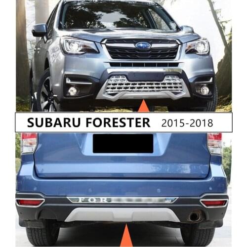 For SUBARU FORESTER 2015 2016 2017 2018 Front & Rear Bumper Guard Plate Protector Anti-impact High Quality ABS Auto Accessories