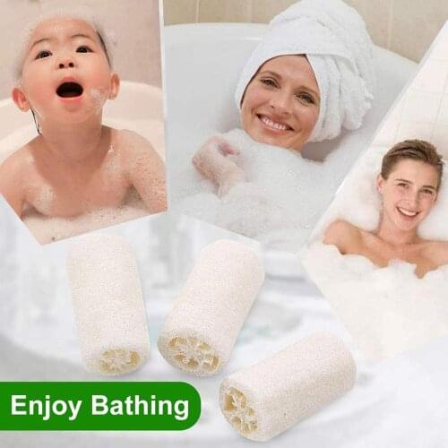 1pcs Natural Loofah Loofah Spa Scrub Bath Brush Washable Massage Body Sponge Scrubber Spa Portable Natural Bath Brush