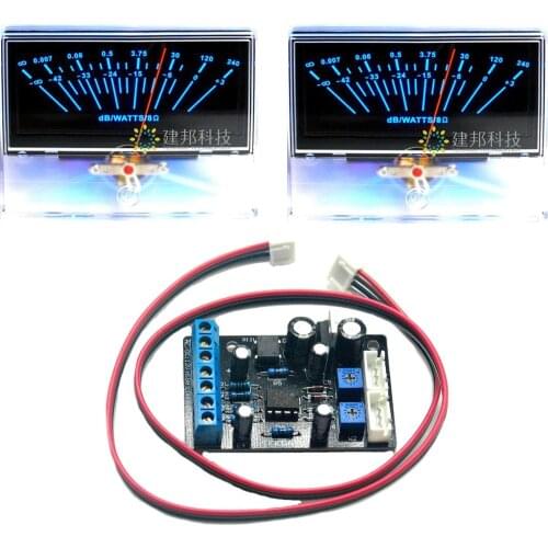 2pc P-97 VU Meter Audio Volume Unit indicator Peak DB Table Panel Level Meter w/ BackLight & 1pc TA7318P VU Meter Driver Board