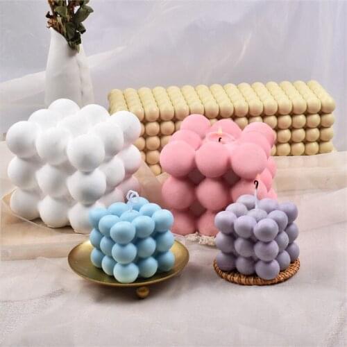 2021 New Geometric Space Design Candle Mold Korean Style Handmade Scented Candle Making Silicone Molds Home Decor Soap Mold