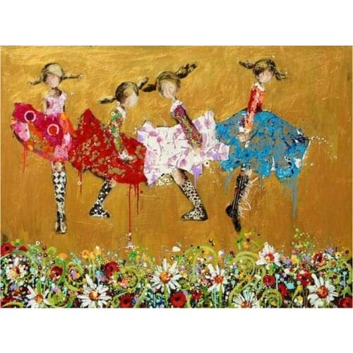 5D diy Diamond painting Abstract girl dance Full Square/Round Drill Diamond Embroidery Mosaic Cross Stitch Rhinestone BY1264