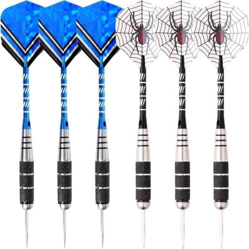 6Pcs Steel Tip Darts Tungsten Barrel Aluminium Shafts Professional Dart Set for Electronic Dartboard