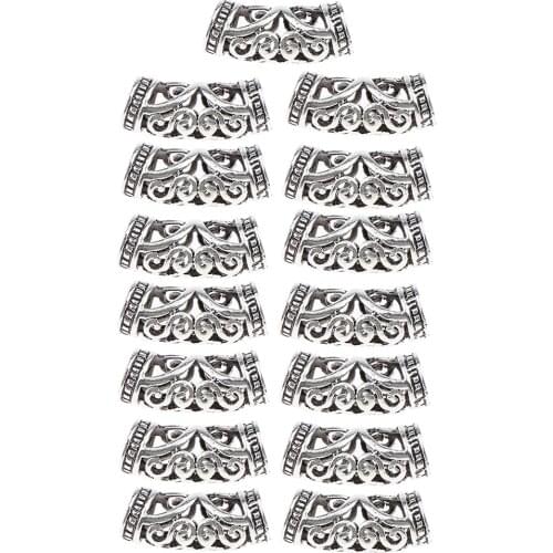 30Pcs Aluminum Hair Braiding Clips Tubes Beads Jewelry Decorations Dreadlocks Hair Beads Hair Braid Cuff Rings