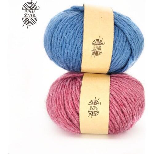 Arge coarse alpaca wool blended hand-knitted coat needle thread
