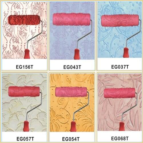 Free shipping 7inch red rubber roller wall decoration painting roller, Paint Roller for Wall Decoration Paint tools