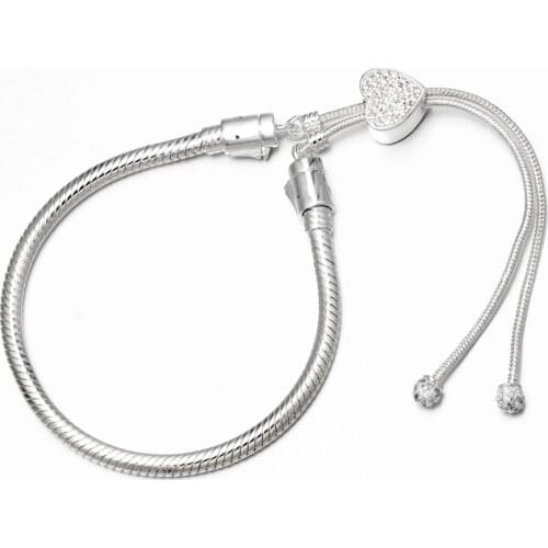 Bracelet with foreign trade new pan house set love slide hand catenary rope can be adjust when smoked pull heart snake chain