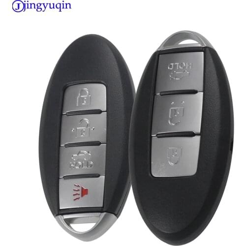 Jingyuqin Remote Smart Key Shell For Nissan Sentra Versa Teana Fod 3 4 Buttons Keyless Entry Car Key Case Cover