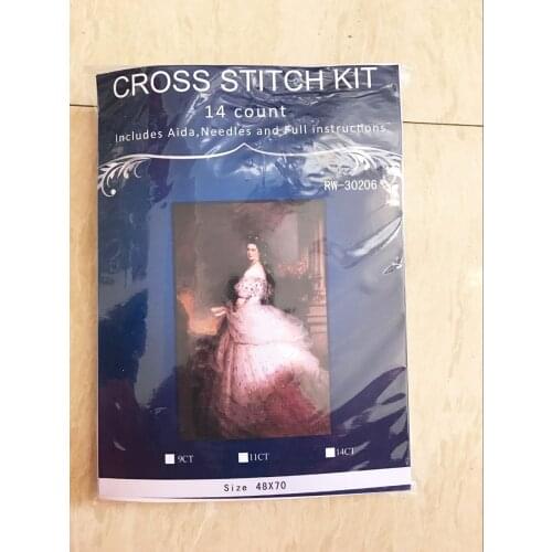 Beautiful Lady 2016 home Decor counted14ct white canvas similar DMC Cross Stitch kits14ct needlework Set DIY embroidery