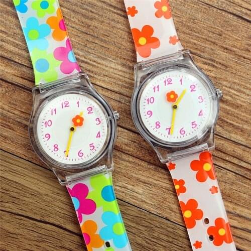 Nazeyt kids flower quartz watches women fashion new water proof silicone wristwatch Flor Reloj femenino