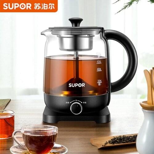 SUPOR 220V Health Pot Tea Cooker Tea Pot Electric Kettle Mini Glass Flower Tea Pot Black Tea