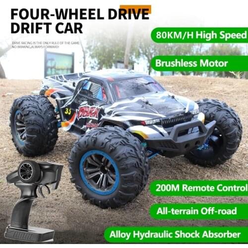 Alloy Hydraulic Shockproof 70KM/H Brushless RC Buggy 4WD 45 Degree Climbing 6 Metal Parts 200M All Terrain Off-road RC Car Toys
