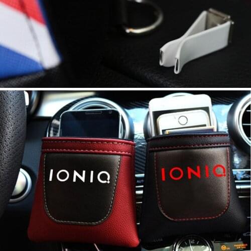 PU Leather Car Air Vent Stow Tidy Storage For Hyundai Ioniq