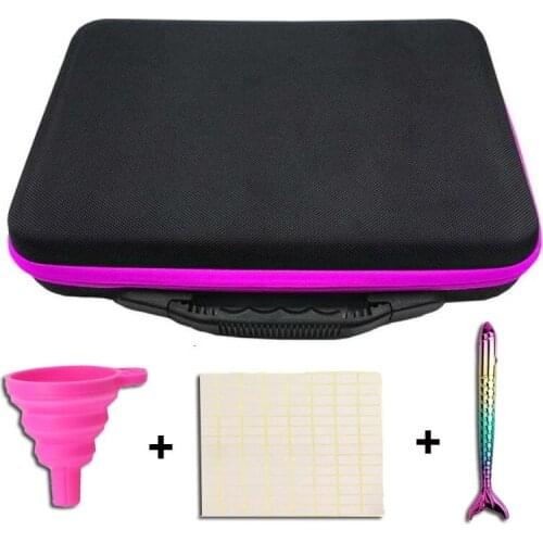 15/30/60 Bottles Diamond Painting Box Tool Container Storage Box Carry Case Holder Hand Bag Zipper Diamond Accessories